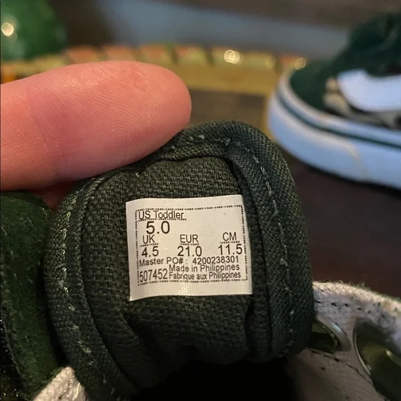 VANS Little Kids Old Skool Shoe - Camo Jungle Green - Picture 6 of 8